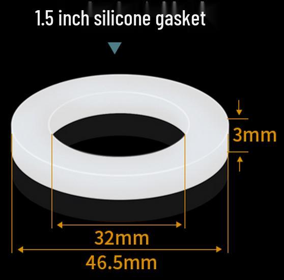 Silicone Gasket for 1-Inch Hose, Faucet, Water Meter, or Shower Head - 4 & 6 Point Sealing Ring.
