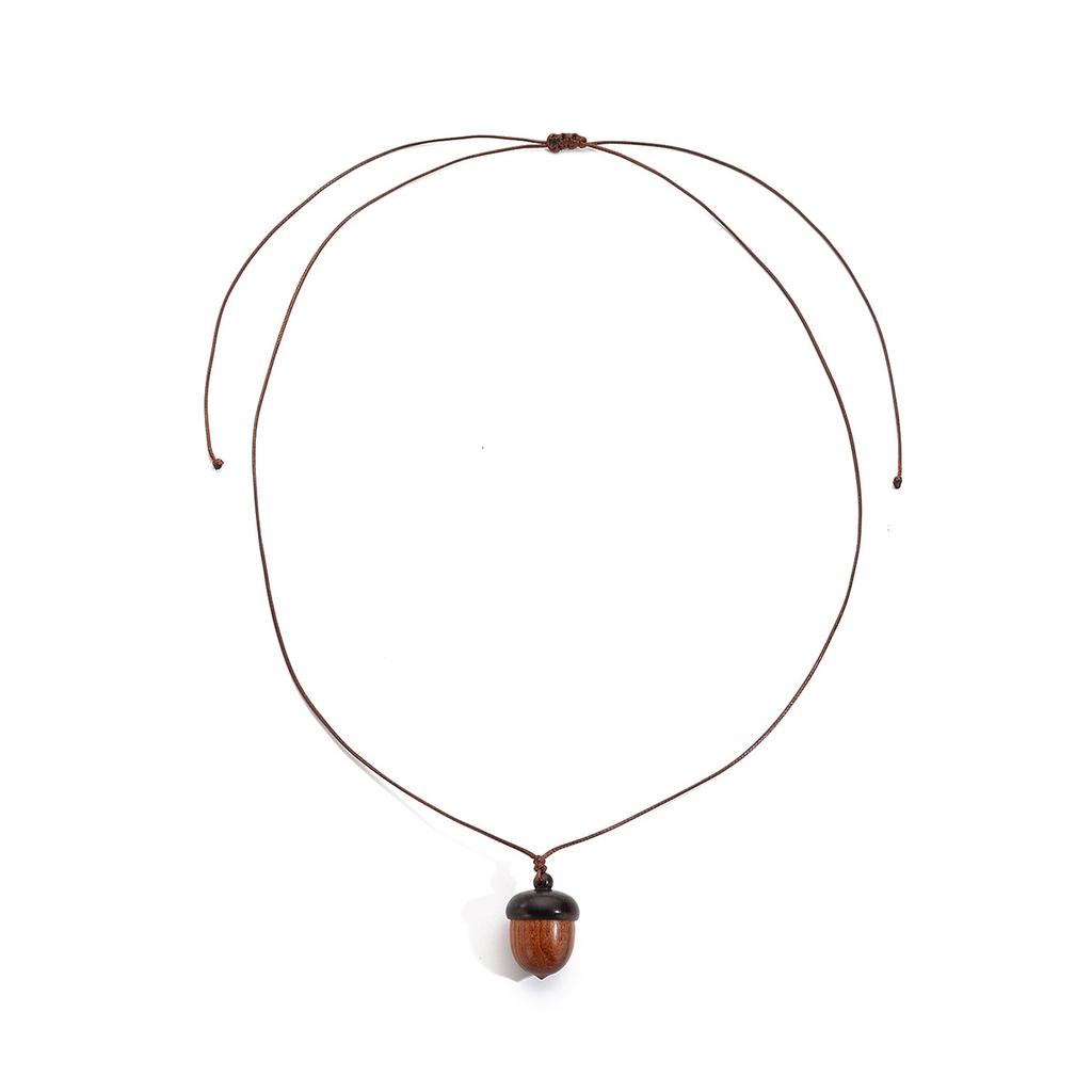 Necklace for Women Accessories Vintage Wooden Gourd Pendant Long New Chinese Necklace Female Simple Versatile Sweater Chain Elegant Necklace