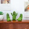 Grumpy Pickle In A Jar Sculpture Creative Resin Pickle In Jar Figurine Glass Pickle Statue Mini Grumpy Pickle Cartoon Display