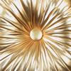 Tresshouse European Round Throw Pillows, Soft Spandex Fabric Pumpkin Pleated Handmade Metallic Accent Circle Insert Cushion Diamond To Enhance for