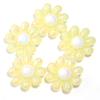5pcs/lot 44mm Plated Colored Flower Beads Loose Spaced Acrylic Beads For DIY Charms Necklace Headwear Keychains Accessories