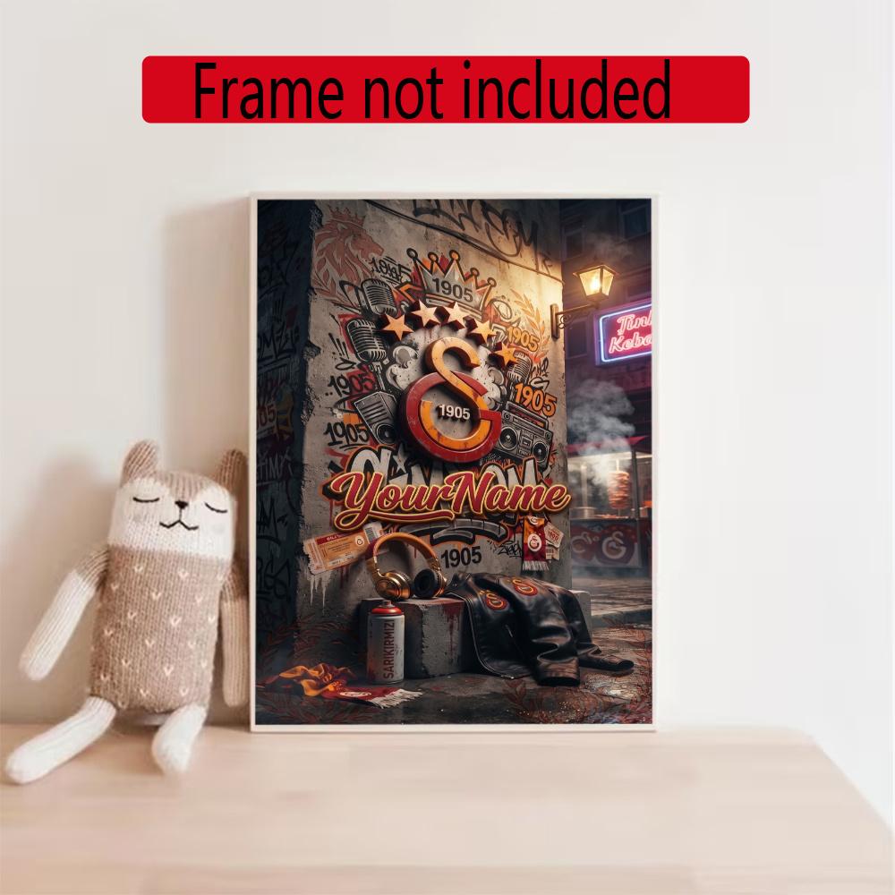 Galatasaray Personalized Name Round Diamond Painting Kit Diamond Embroidery Painting Rhinestones Mosaic Frameless Handwork Decoration Arts