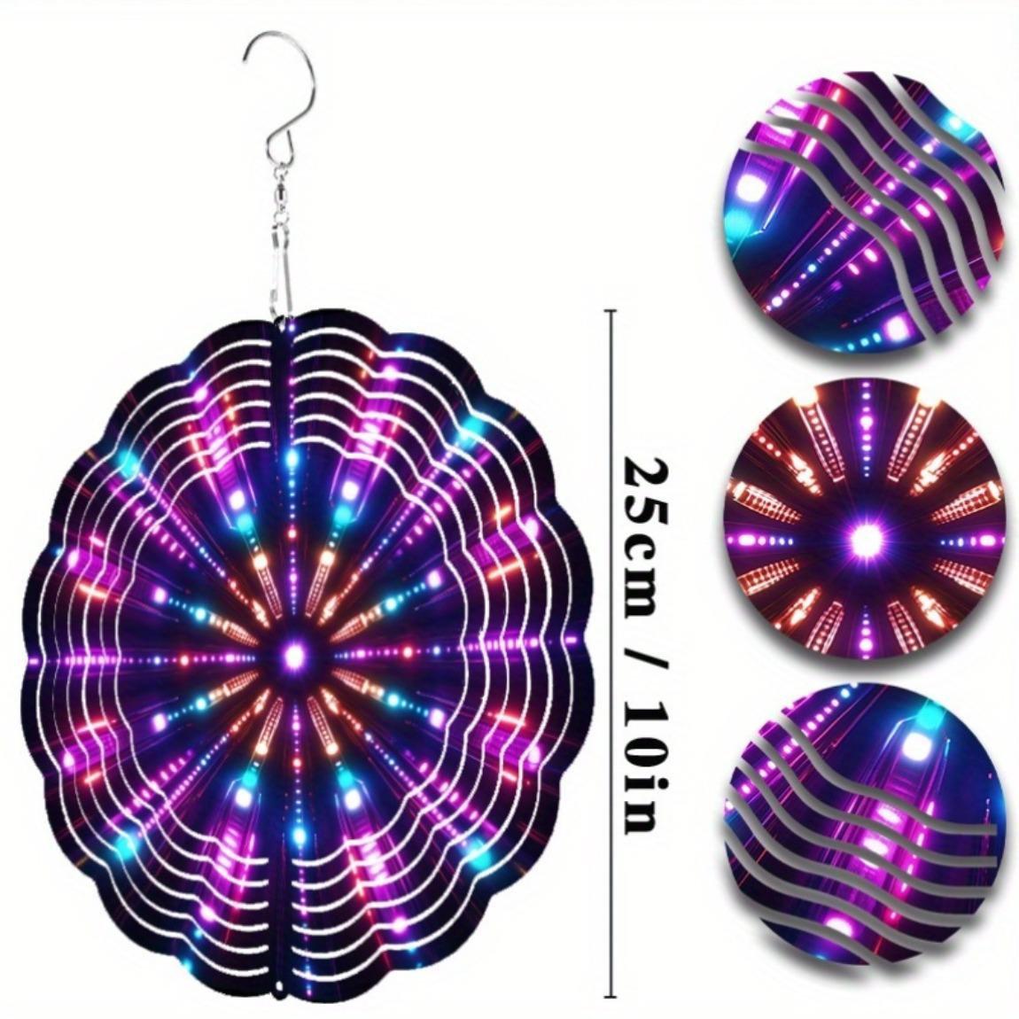 

10-дюймовый подвесной колокольчик ветра с крючком на 360 градусов, вращающийся художественный декор для сада, двора, весны, лета, наружное украшение, классическая идея для подарка 01A