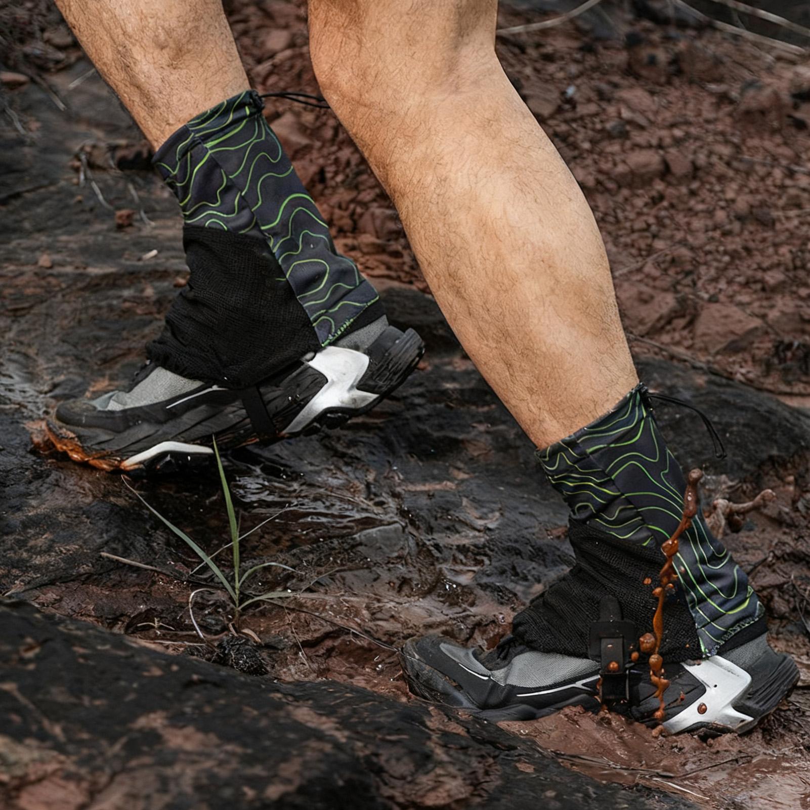 Дышащие регулируемые чехлы на обувь, 1 пара, низкие гамаши для альпинизма, бега по пустыне, кемпинга, путешествий на открытом воздухе China Mainland