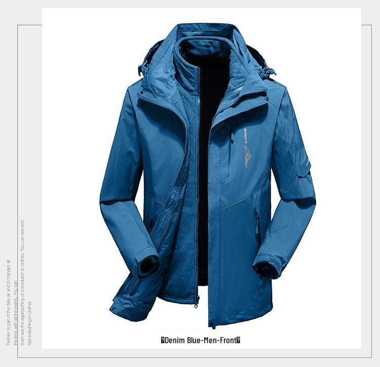 

Теплий флісовий альпіністський костюм 3-в-1 - Унісекс зимова куртка з безкоштовною доставкою 5XL