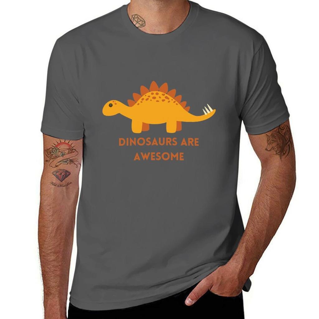 Dinosaurs Lovers : Dinosaurs Are Awesome T-Shirt T Shirts for Man Cotton Soft Man T Shirt Cotton High Quality T-Shirt