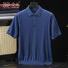 Jinjv Men's Luxury Cashmere Short Sleeve Knit Polo