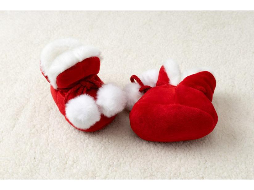 Fleece-Lined Newborn Winter Baby Shoes - Soft Sole, Warm First Steps Footwear