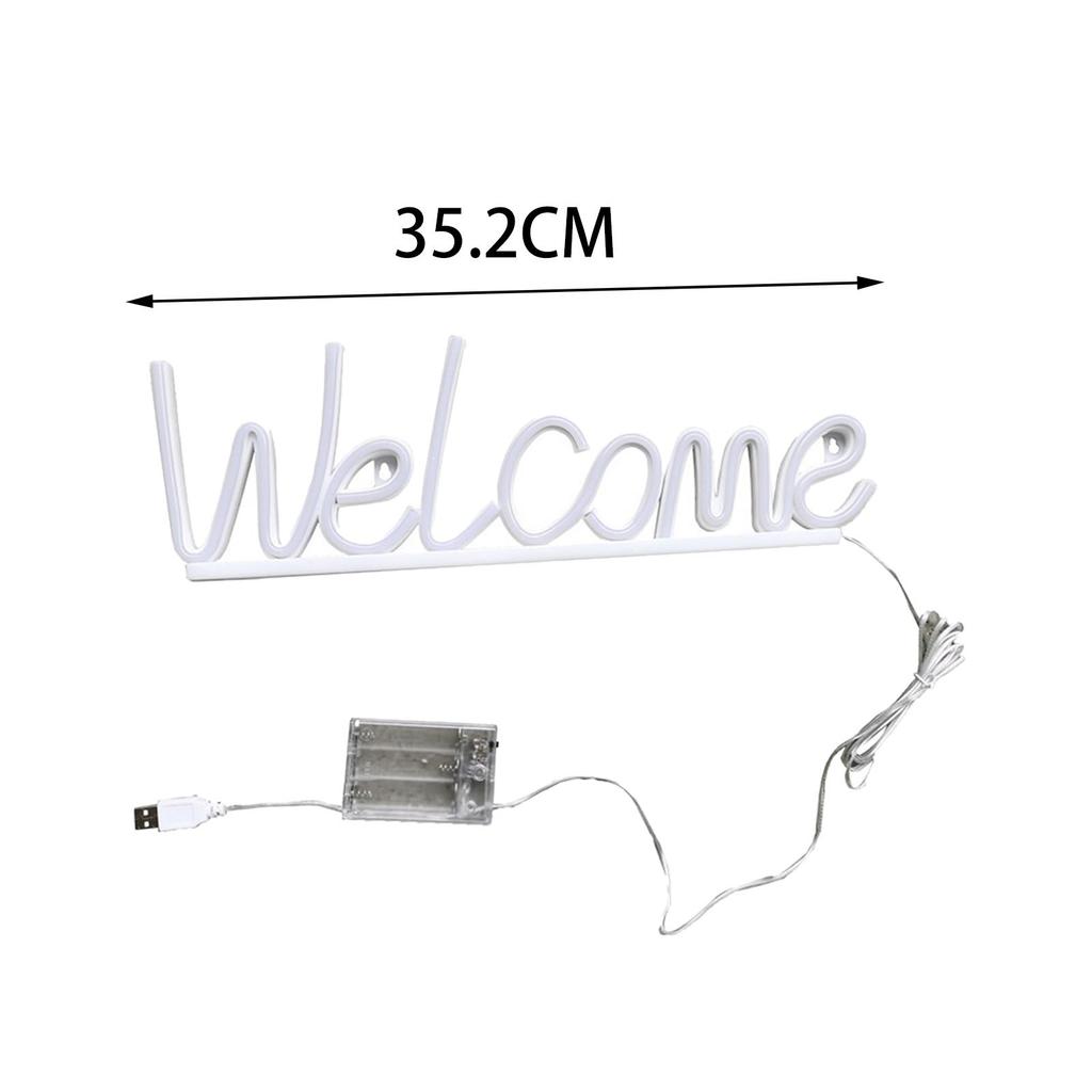 Welcome Neon Signs Backdrop Wall Decor Neon Light Sign for Indoor Bar Party