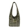 Vintage Underarm Bucket Bag Womens Winter Commute Shoulder Small Rivet Handbag