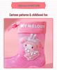 Sanrio Kids Waterproof Girls' Winter Rain Boots with Fleece Lining, Non-Slip Outdoor Rubber Boots