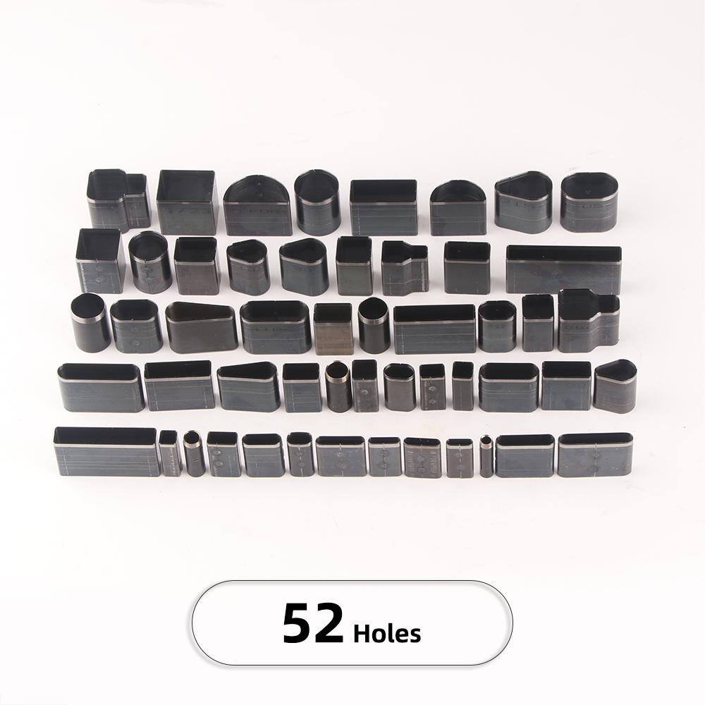 24/39/52/55pcs Manual Leather Drilling & Punching Kit Set, Manual Puncher Machine, Multiple Shapes Diy Steel Cutting Die Tool