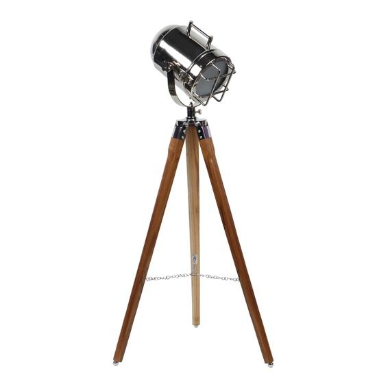 93.98 Cm Wooden Tripod Spotlight Industrial Nautical Searchlight for Home, Office, Livingroom, Bedroom, Diningroom Decor