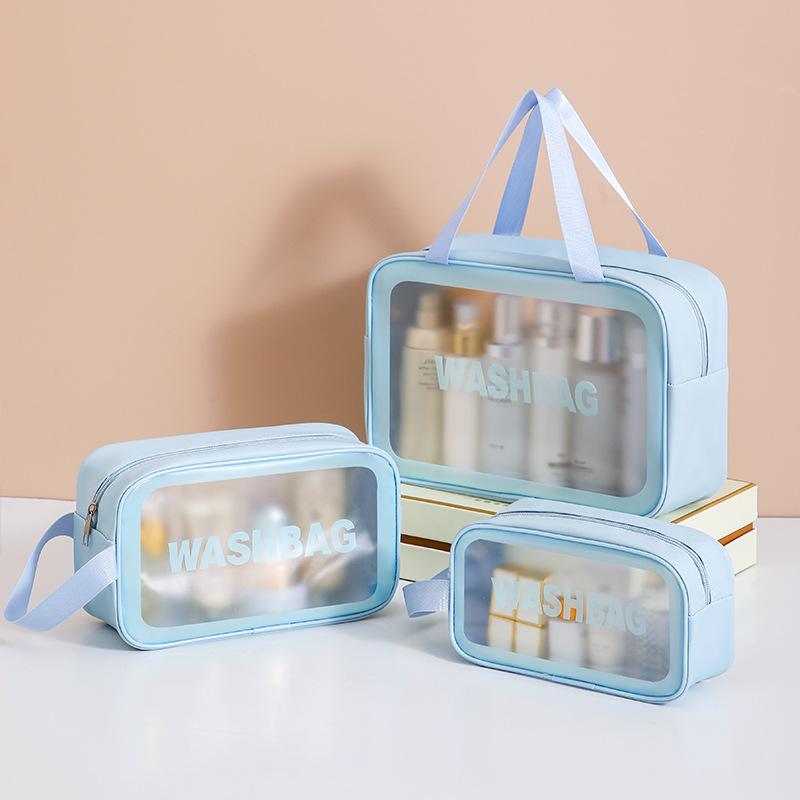 

Large Capacity Toiletry Bag Storage Bag Three Piece Set One Size синій