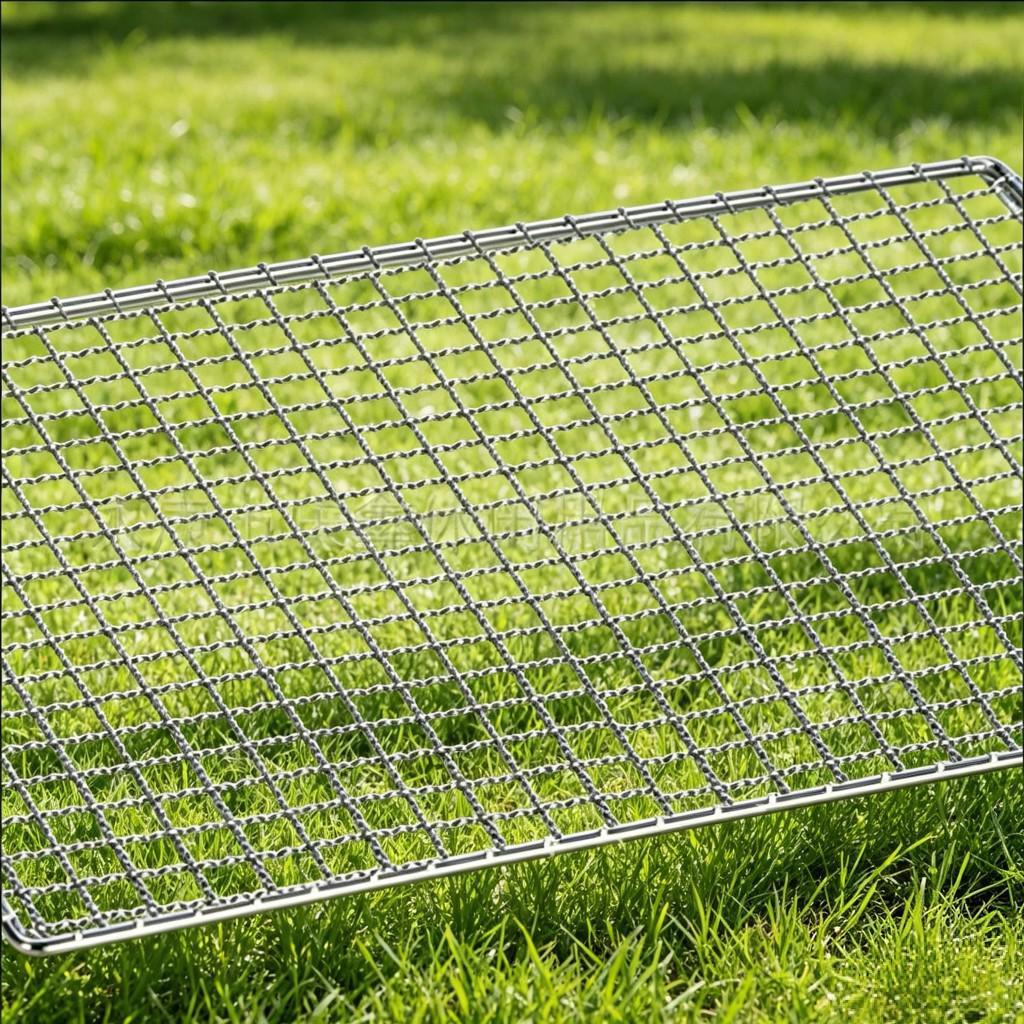 Compact Pure Titanium Grill Net - Lightweight & Durable for Outdoor BBQs, Camping, Picnics