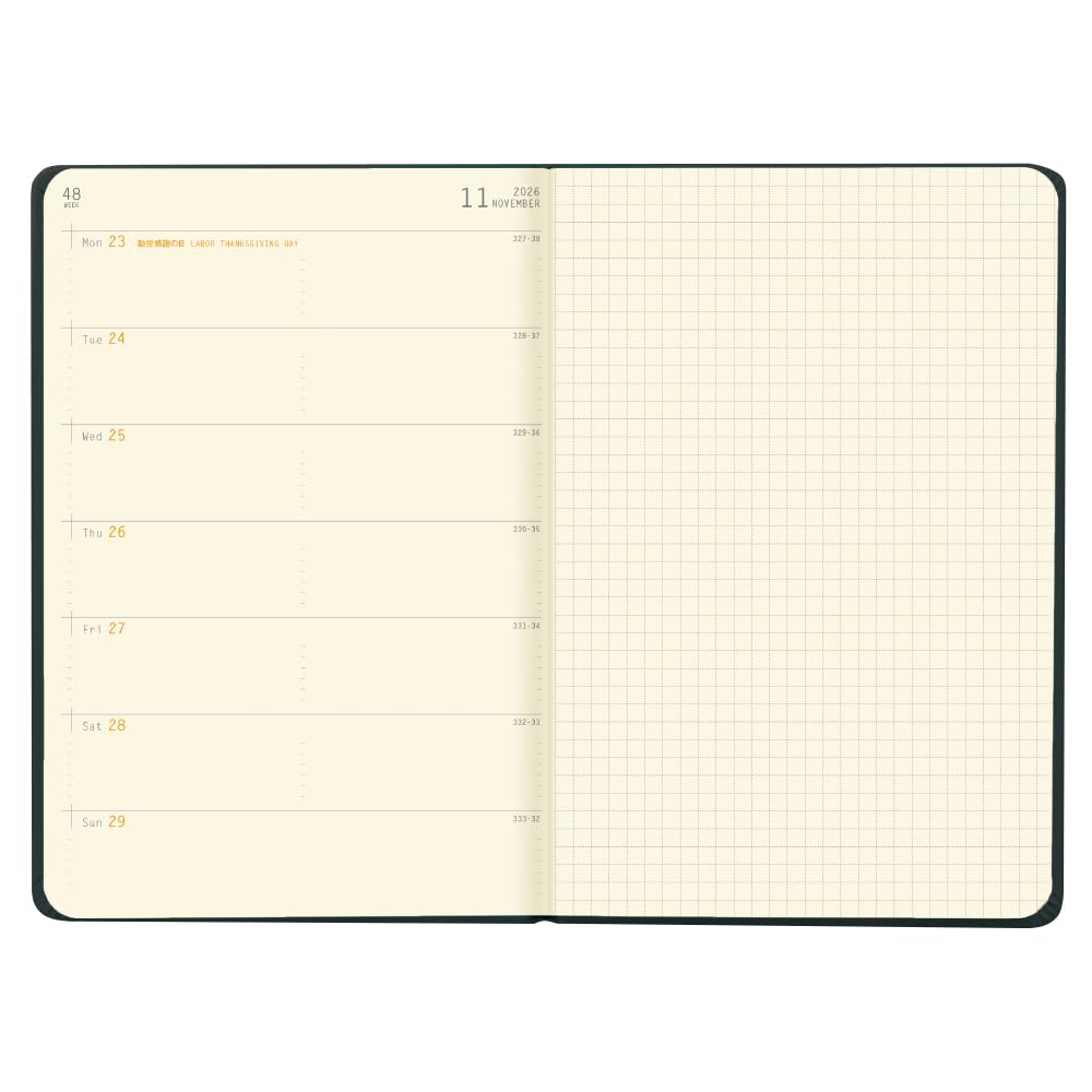 Rhodia January Planner Weekly Left Planner Weekly Rhodia cf117058 [2026 Start] Diary, A5, Type, "Web Horizontal" Orange,