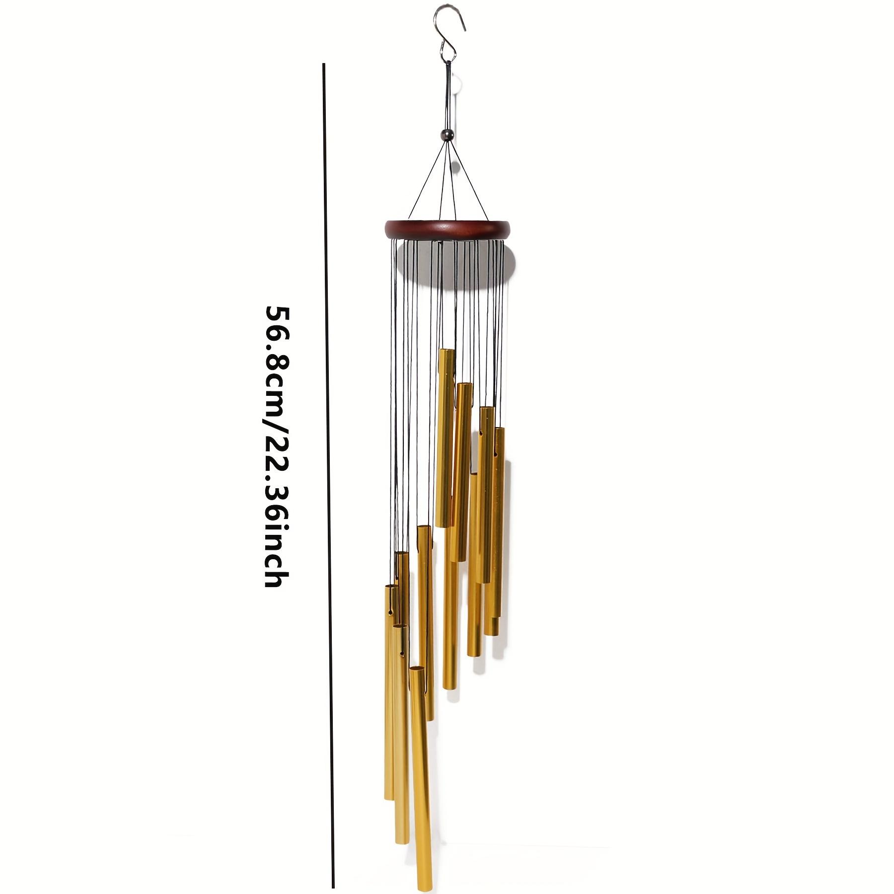 

Metal Aluminium Tube Wind Chimes with Hooks, Outdoor Garden Decoration Home Wedding Party Memorial Decoration Favours