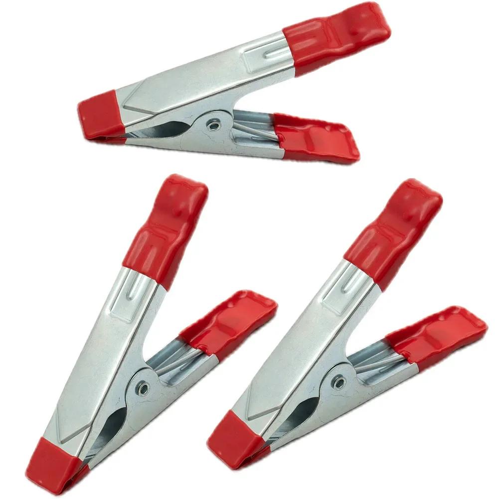 3 шт. Металлические А-образные пружинные зажимы 4 дюйма Пружинные зажимы Фиксирующие Деревообрабатывающий Захват Инструмент для ремонта Многоцелевые Фиксирующие Зажимы Ручные инструменты 3pcs