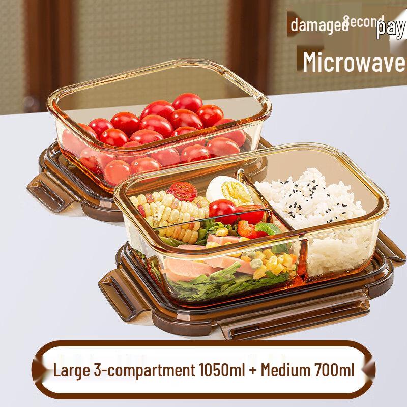 Microwave-Safe Glass Food Storage Container with Lid