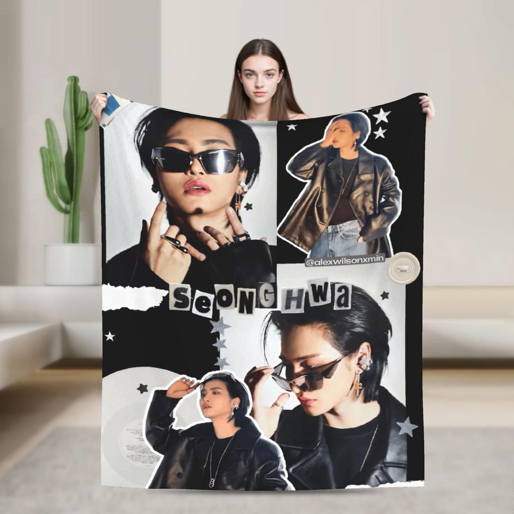 Weiche Decken Dekorative Mingi Ateez Coole Überwurfdecke Flanell Bettdecke Für Sofa Bett Decke Mit Aufdruck Sofa Bettbezug