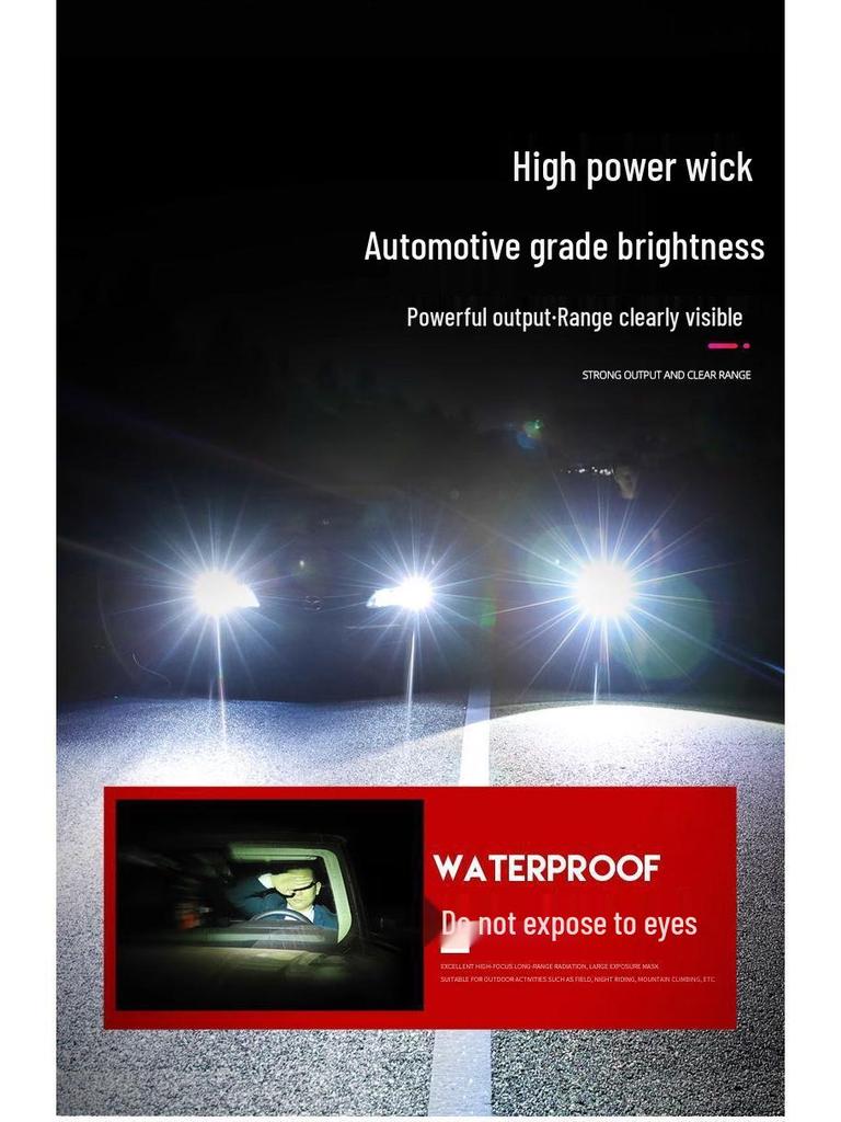 Rechargeable High-Power LED Flashlight: Small, Portable, Tactical, Multifunctional, Long-Range White Light