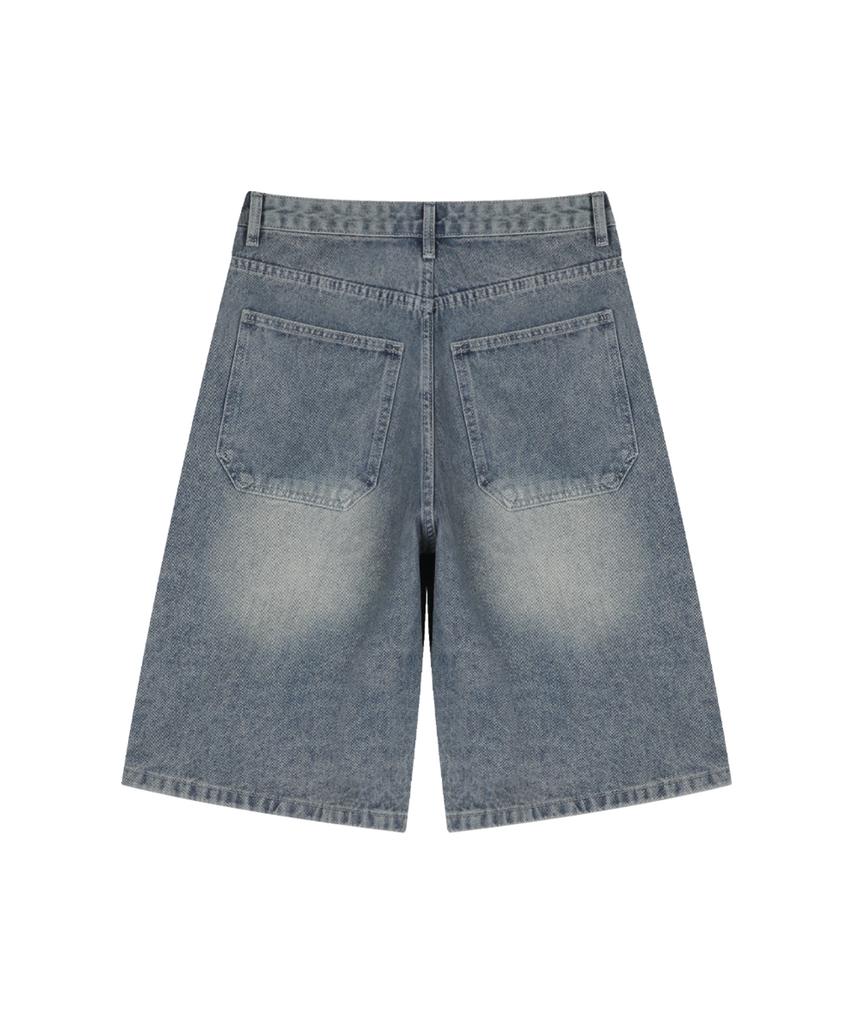 RANDOMOFF Btb : Wave Washing Bermuda Shorts [Blue Core]