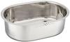 Slim Oval Washing Tub 34 X 23 Cm Stainless Steel At Aqua Silver HB-4147