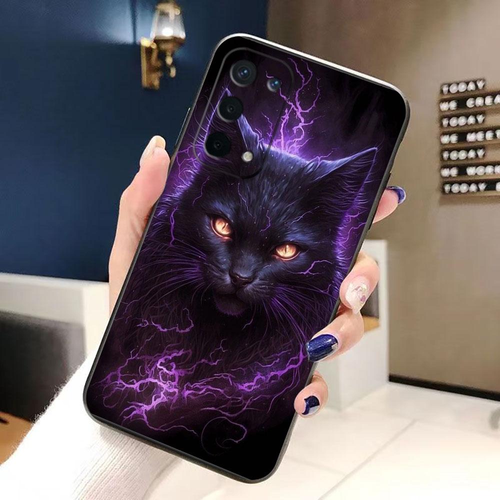 Black Cat Staring Eye Phone Case For OPPO A9 A15 A17 A31 A38 A53 A54 A55 A57 A60 A73 A74 A79 A78 A92 A93 A94 A98 Case Funda Capa