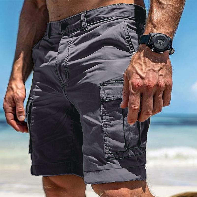 Summer 2025 Men's Multi-Pocket Workwear & Beach Shorts - European & American Style
