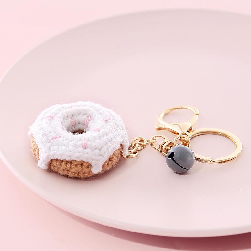 Korean Handmade Woven Yarn Ball Keychain - Creative Fruit Pendant Ornament
