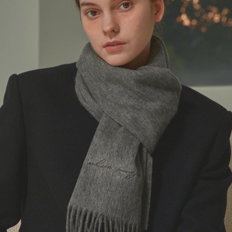 

White Project ШАРФ 100% ДЕВСТВЕННАЯ ШЕРСТЬ_СЕРЫЙ GREY