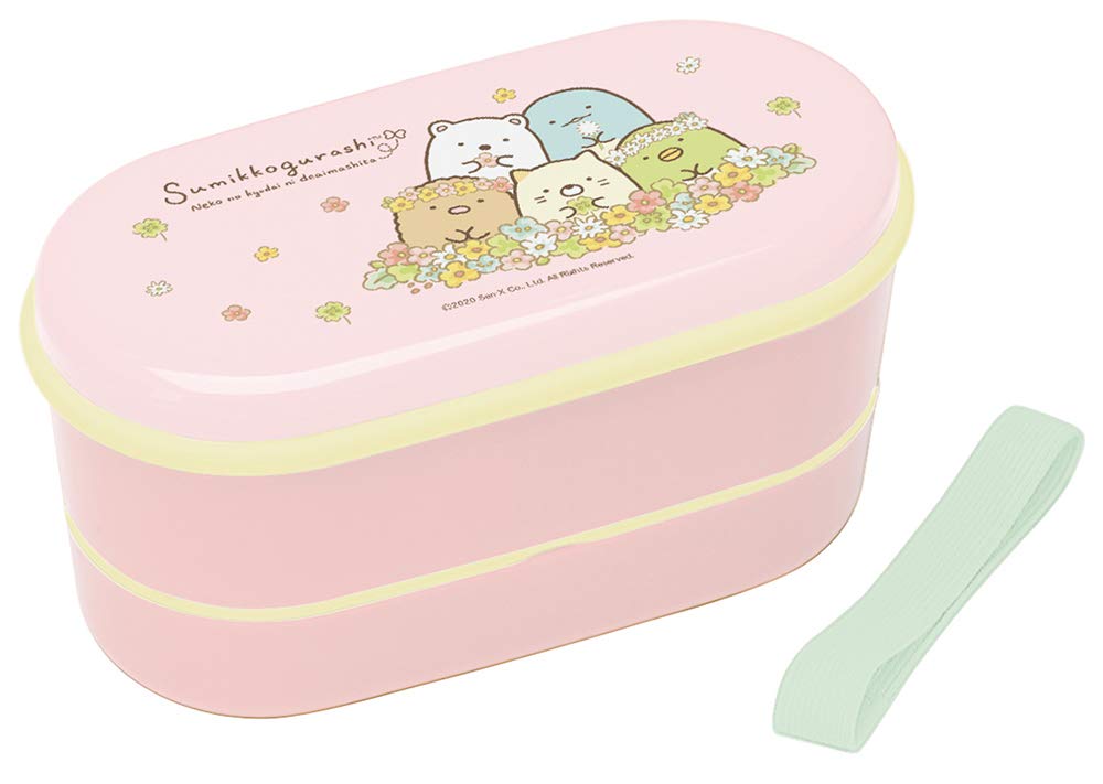 

Skater SX2 Oval Lunch Sumikkogurashi Cat Made in Japan Two-Tier Box, 630ml, Brothers,