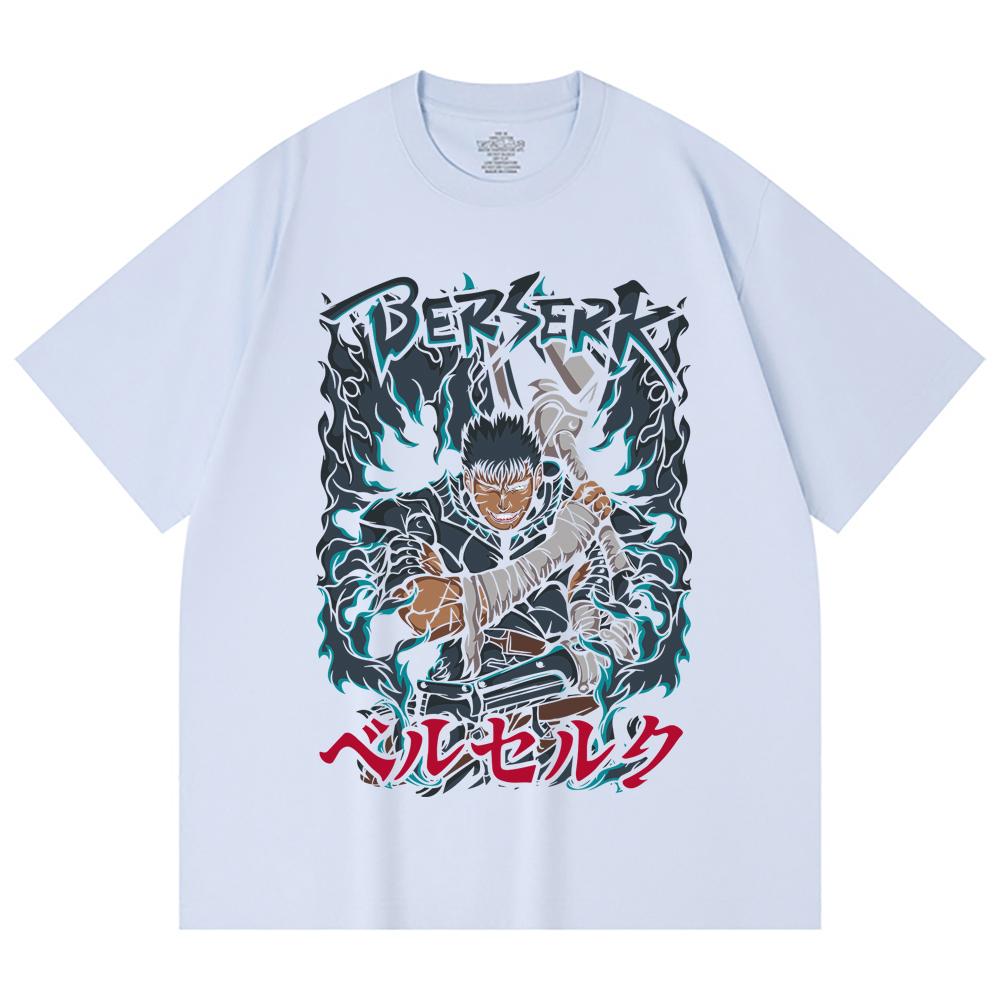 230 Gsm 100% Cotton Berserk V10 Print Unisex Heavy Cotton T Shirt