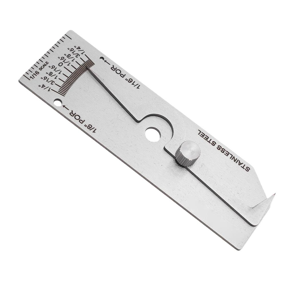 Weld Pit Depth Gauge Imperial Stainless Steel Welding Undercut Depth Inspection Gauge Welder Measuring Tool