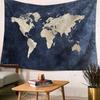 Akvarel Mapa světa Tapiserie Abstraktní umění Obraz Závěsná Tapestry Tapestry Beach Throw Deka Jóga Mat Badsheet