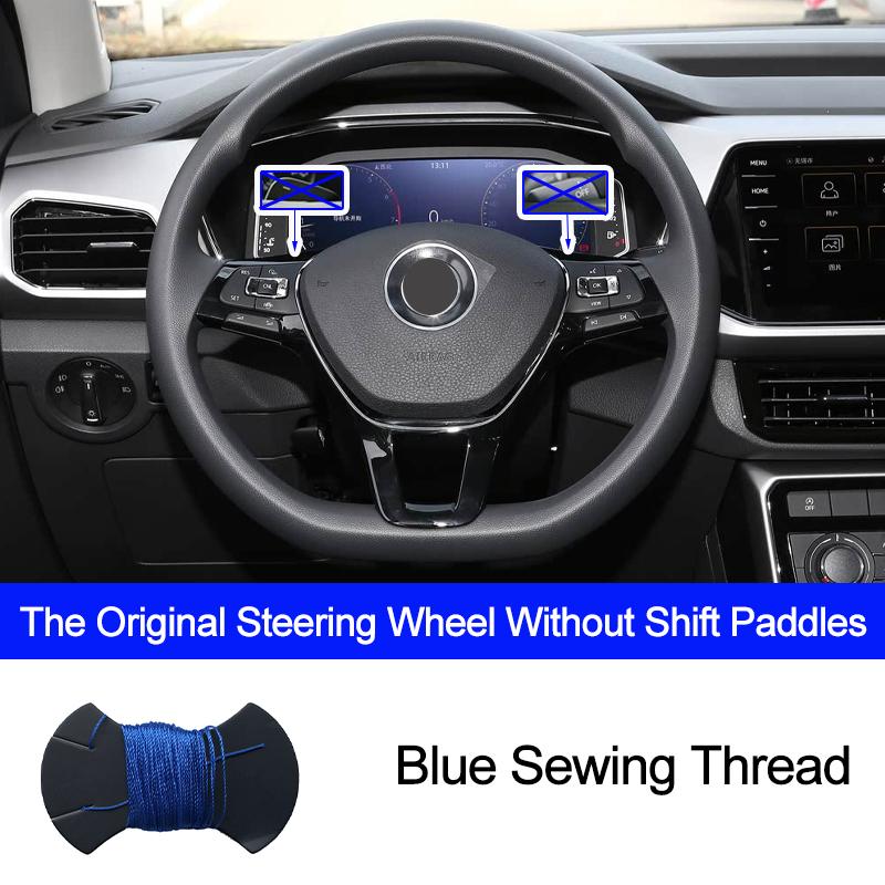 Hand Sewing Car Steering Wheel Cover Braid on the Steering wheel For Volkswagen Golf 7 Mk7 2012-2020 VW T-Cross 2018-2025 2025