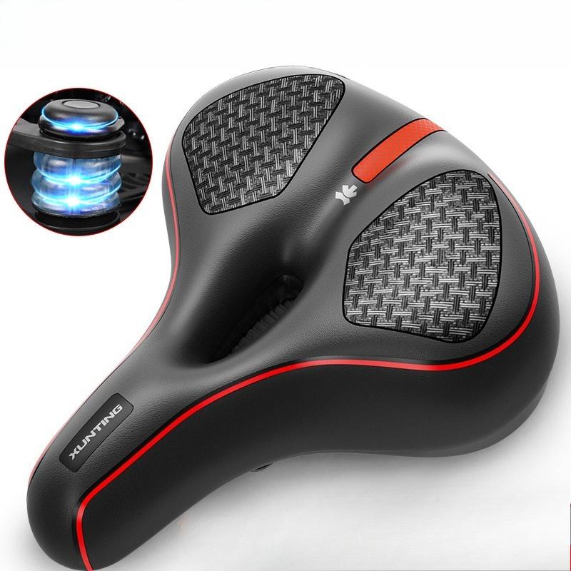 Bicycle Seat Cushion Thickened Soft Silicone Suspension Comfortable Breathable Mountain Bike Saddle Riding Equipment Accessories