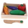 Magnetic Cutting Fruits Vegetables Kitchen Food Toy Wooden Playset Gift