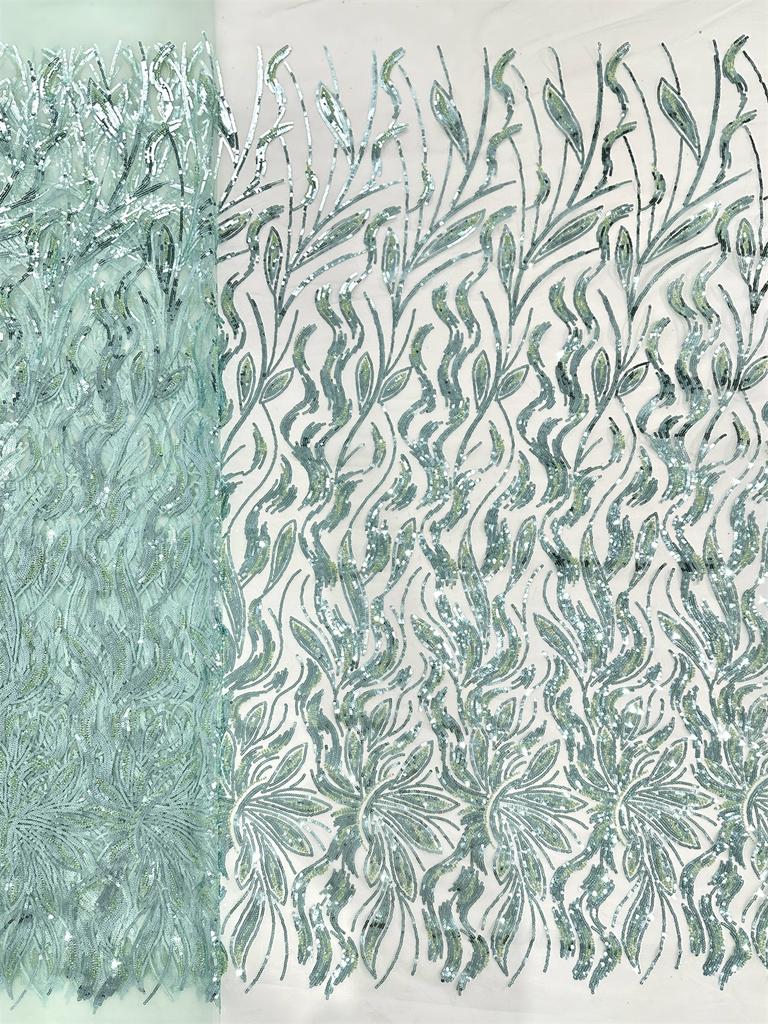 5 Yards Luxury African Sequins Groom Lace Fabric 2025 High Quality French Nigerian Mesh Lace Fabrics For Sewing Dress Wedding