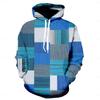 New Men's Graphic Plaid Color Block 3D Hoodies Sweatshirt Outdoor Long Sleeve Tracksuit Casual Sports Training Jogging Pullovers