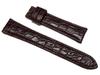 Seiko 19mm Grand Seiko Genuine Watch Crocodile Dark Band, Leather, Brown, DEA4AW, Men's