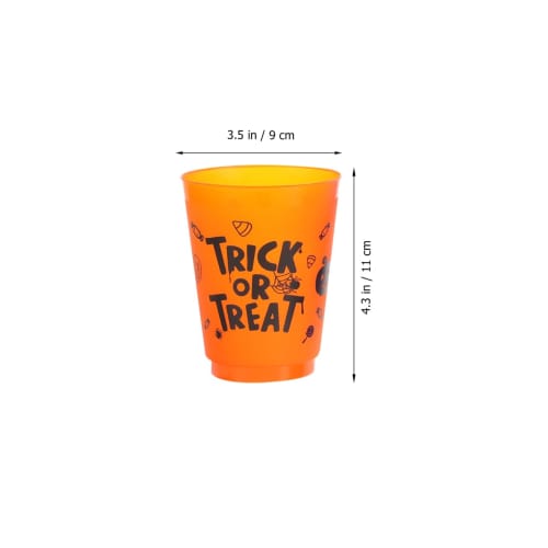 Lurrose Halloween Theme Plastic Cups, 20-Pack, Reusable Party Drinking Cups, Available In Various Colors, Durable and Stable Construction
