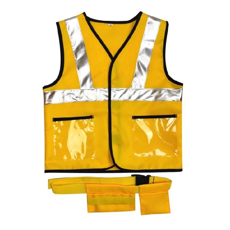 Construction Worker Costume Pretend Role Play Dress Up Toy Builder Career Outfit