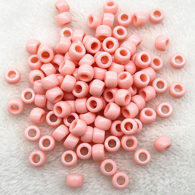 50pcs 6X9mm Big Hole Acrylic Beads Spacer Loose Beads for Jewelry Making DIY Handmade Bracelet Accessories