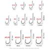 50PCS Baitholder Fishing Hooks High Carbon Steel Barbed Fish Hook Worm Pond Fish Bait Holder Size 10 12 14 1/0 2/0 3/0 4/0 5/0
