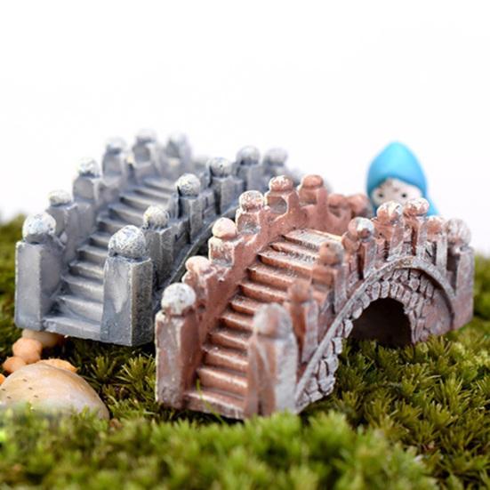 2Pcs Retro Arch Bridge Fish Tank Aquarium Micro Landscape Miniature Ornaments