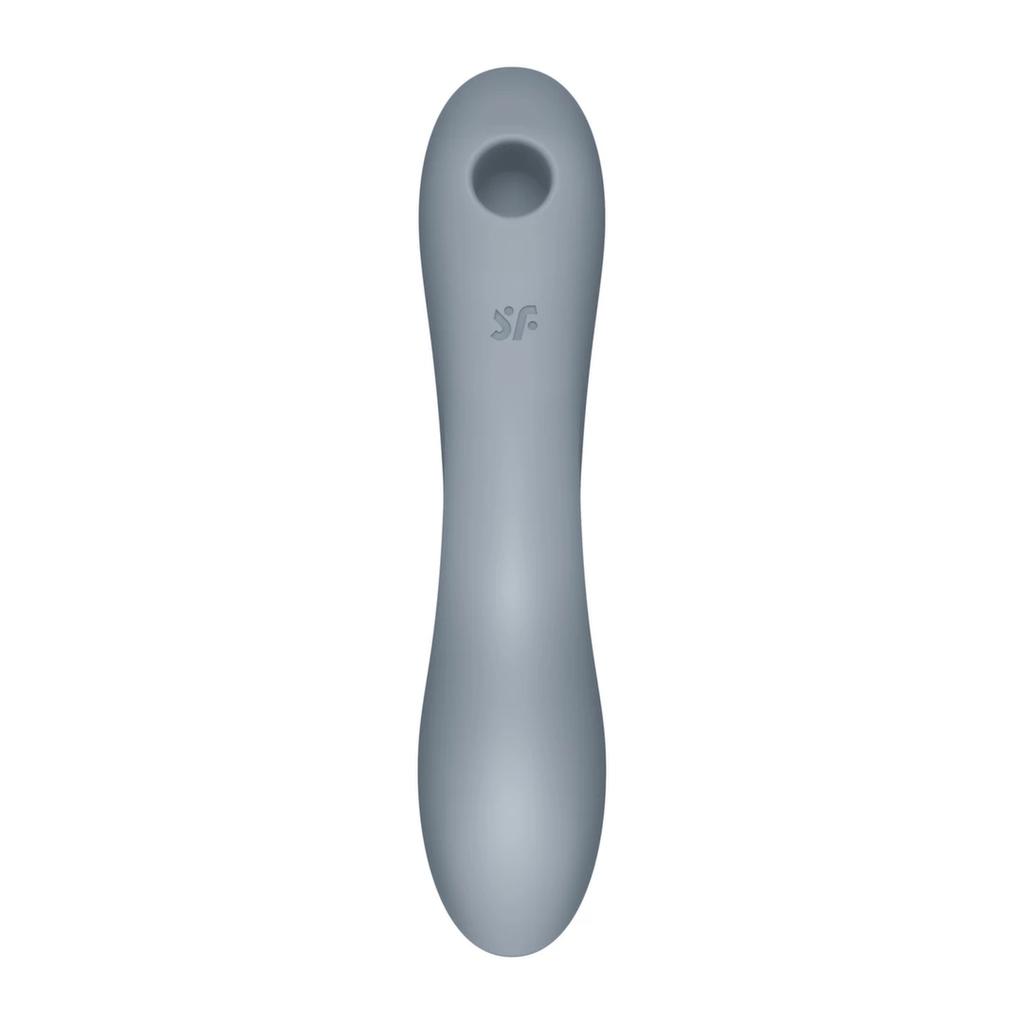Air Massage Vibrator - Satisfyer Curvy Trinity 3 Blue Grey