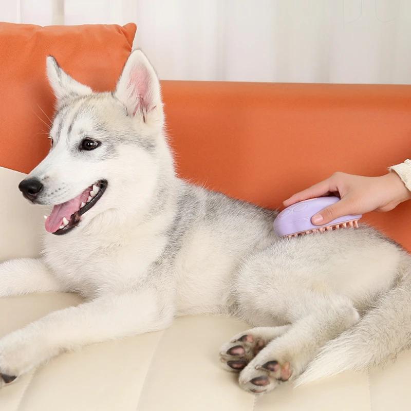 

3 in 1 Cat Comb Brush Electric Spray Cat Steam Brush Spray Cat Hair Brushes for Massage Pet Float remover Pet Supplies