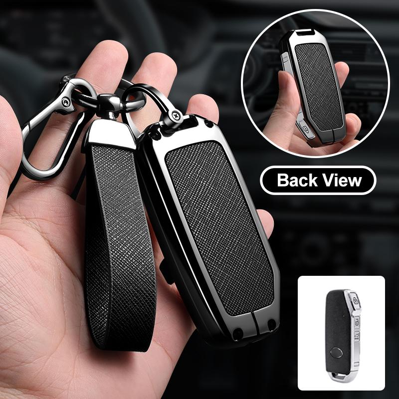 Zinc Alloy Leather Car Key Fob Case Key Case Kia Gt Line Forte Seltos K3 K5 Sportage Ceed Soul Smart Pao Ace Kaiku E Pao Key Fob