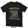 Wrangling Feral Children Funny Cowgirl Riding Tiger Western T-Shirt